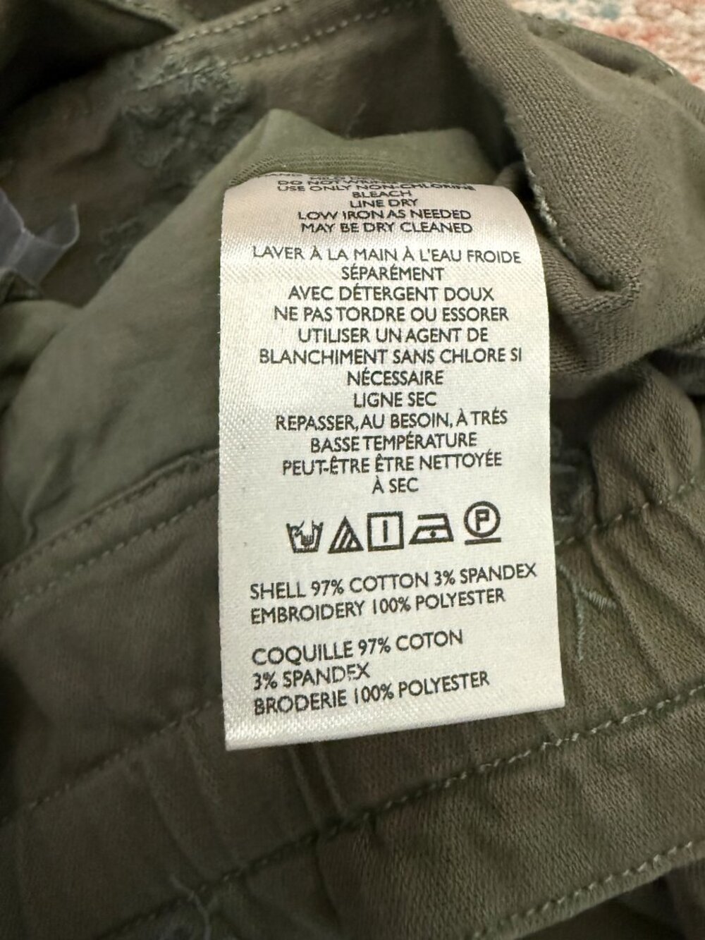 NEW Anthropologie Pilcro Ditsy Embroidered Drawstring Cargo Pants : Medium - Picture 9 of 9